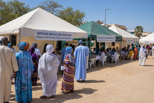 Community health screening in Senegal